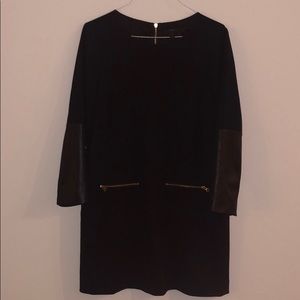 J. Crew Dress with Faux Leather on Sleeve